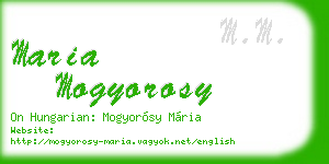 maria mogyorosy business card